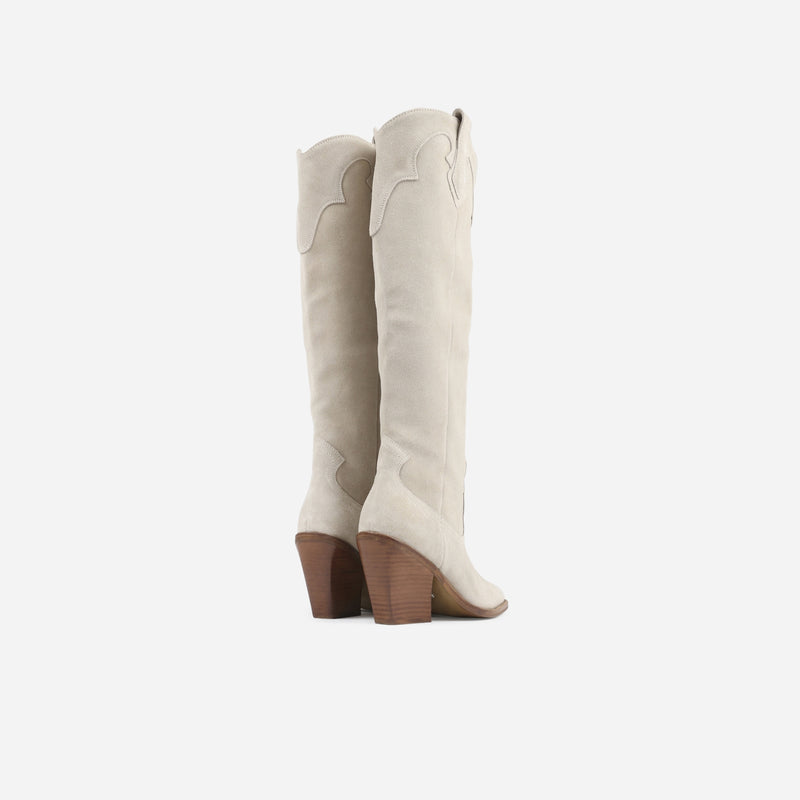 NEW KOLE WEstern High Boot Beige