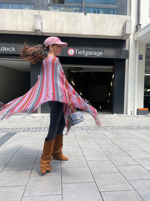 Missoni Cape - Pink/Blue