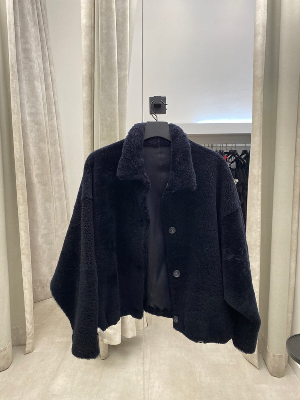 Reversible Lambfur Jacket Black