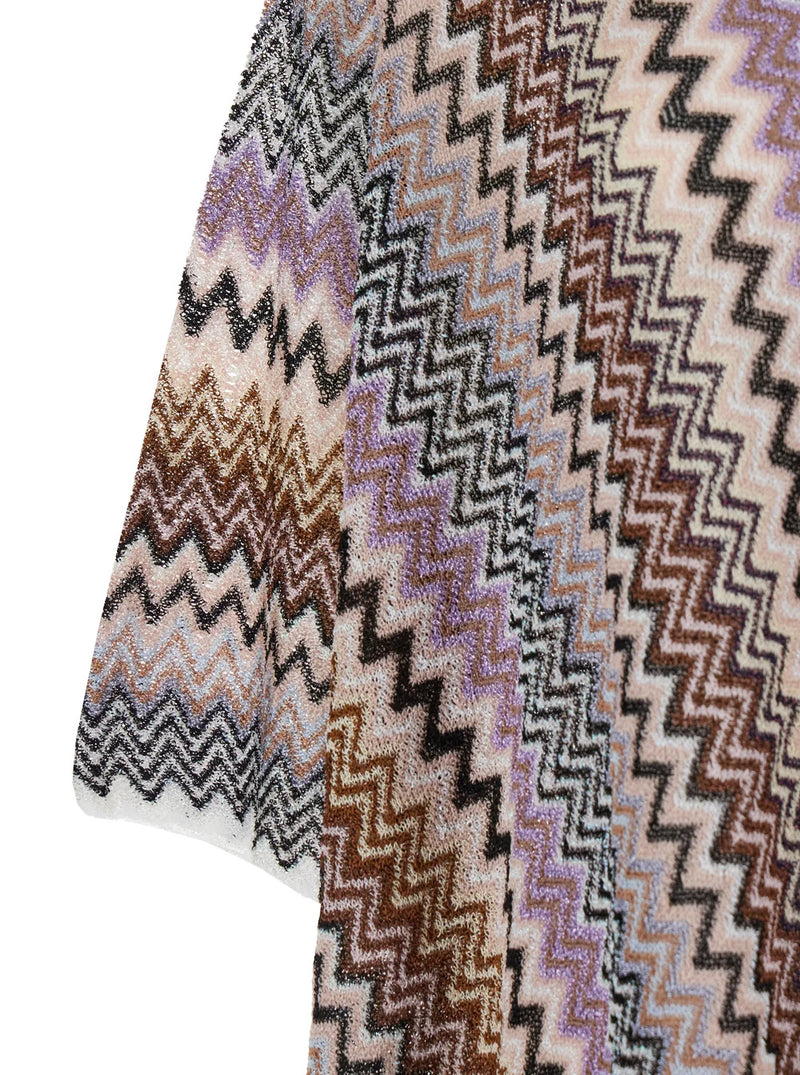 Missoni Closed Cape - Purple White Brown