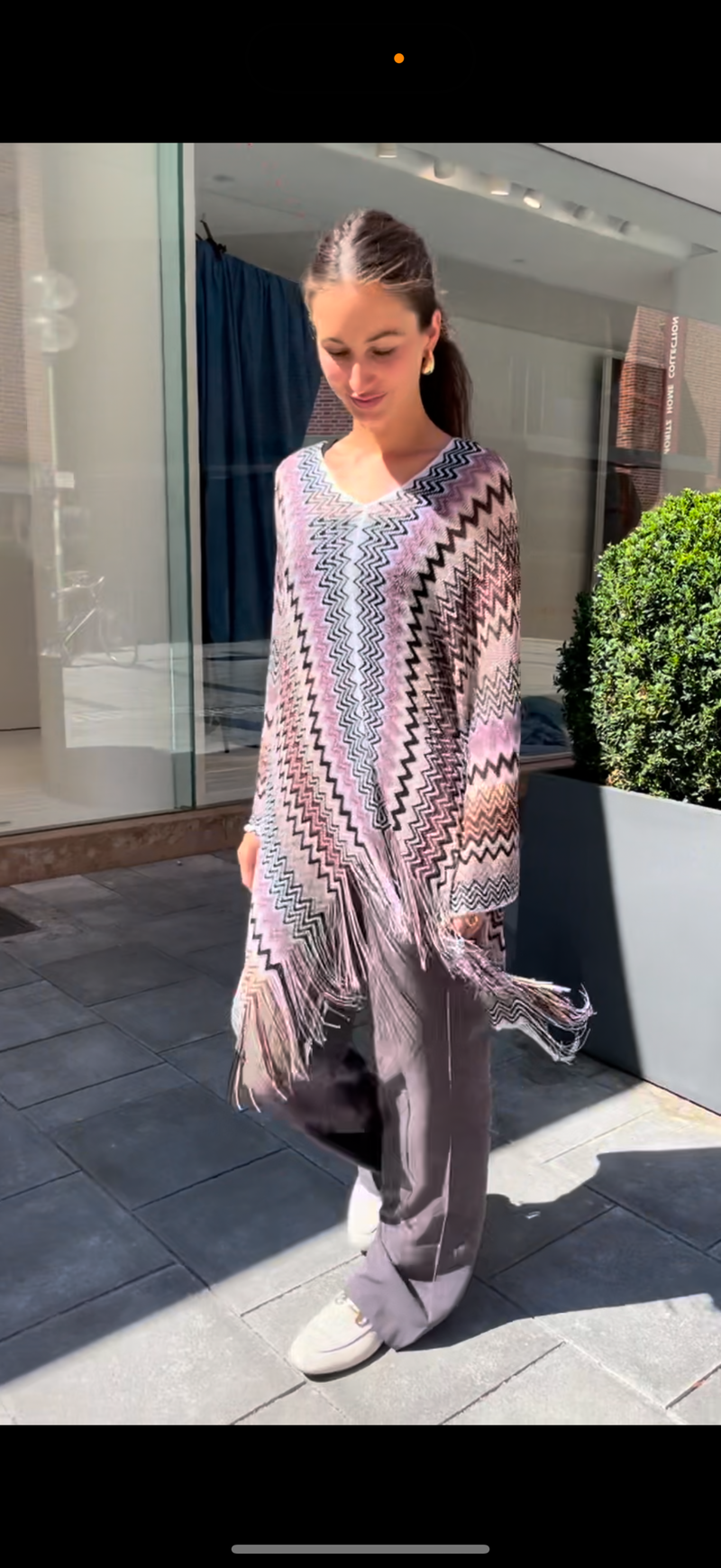 Missoni Closed Cape - Purple White Brown