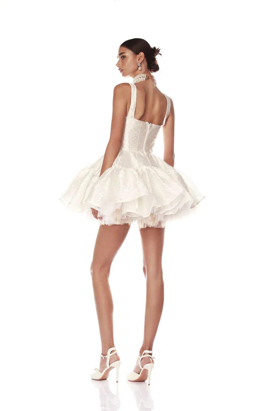 Tiara Mini Dress Beige